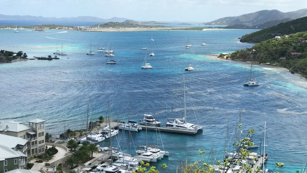 The view from the summit of Scrub Island.